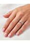 Inlaid Zircon Stone Cross Adjustable Ring - 2