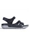 Serra 1720 Black Women's Flat Sandals Shoes