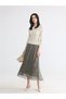 Trendlucky Polka Dot Pleated Skirt with Elastic Waist