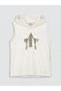 Güli̇s Gi̇yi̇m^New Season Ecru Hooded Star Printed Girls' Sweatshirt