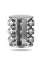 12-Piece Stainless Steel Glass Spice Rack Set with Round Metal Rotating Stand and Covers, 12-Piece - 5