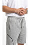 Men's Gray Comfort Shorts with Ribbed Front Pockets and Zippered Back Pocket Detail - 7