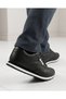 03908 Black and White Leather Daily Comfortable Orthopedic Sports Shoes - 3
