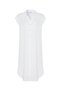 White Contrast Detailed Linen Tunic - 6