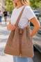 Women's Knitted Casual Shoulder Bag Lined Steel Mesh Bag 5005 Camel - 4
