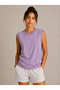 3-piece sleeveless sports tank top set - summer crew neck - black, red, lilac - 3