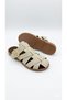 Women's Suede Belt Detailed Gold Buckle Flat Sole Closed Front Summer Comfortable Women's Slippers - 8