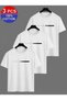 3 Pieces of Men's Motorcycle Printed Premium Oversize T-Shirts