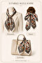 Women's Ecru Black Authentic Bird Patterned 70X70 cm Satin Scarf, Square Neck Scarf Hair Bag Accessory - 2