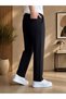 Men's Black Pleated Detail Comfortable Fit Premium Series Linen Trousers - 6