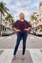 Ruffle Chiffon Crew Neck Flounce Casual Blouse - 3