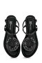 26S-8048 Black Women's Flat Sandals - 4