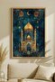 Single Wooden Table with Gold Embellishments and Crescent View - Home and Business Table with Natural Wood Frame - 2