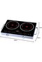 Infrared Cooker, Dual Burner, 8 Power Levels, Stainless Steel,(2800W) Silver (ME-IC124) - 2
