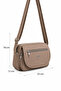 Women's Beige Buzzy Multi-Compartment Covered Daily Use Crossbody & Shoulder Bag - 6