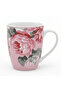 White & Pink Floral Ceramic Mug — 300 ml