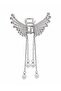 Metal Knob Buckle with Hanging Wing Detail - 2