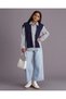 Senior Girls White Striped Shirt With Scarf - 5