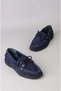 Seç 7513 Genuine Leather Casual Women's Shoes Navy Blue Suede - 5