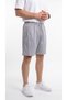 Men's Gray Sports Shorts with Back Zipper Detail, Breathable, Sweat-Wicking, Quick-Drying, Flexible, Air-Permeable Fabric - 5