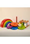 Educational Wooden Toy Ring Tower Rainbow Peg Doll Matching Set 9'Lu 28 Pieces - 4