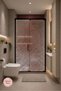 L-001 Frosted Decorative Foil Glass Shower Cabin Covering 120 cm Wide