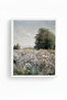 White Wooden Framed Painting with Nature View - Pastel |   Huhu1165 - Single Table White Frame