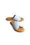 Eliza Baby Blue Genuine Leather Women's Slippers - 3