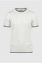 Men's Crew Neck Regular Fit Knitwear T-Shirt Ecru - 4
