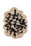 Sdt Artistic Illusionary Chess Patterned Cream Tone Abstract Woven Base Decorative Carpet Sdt1397