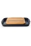 Woods Sliding Cutting Board with Holder, 40.5x25cm Natural Beechwood Chopping Board, Grey - 3