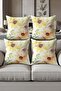 Digital Printed Soft Textured 4-Piece Throw Pillow Cover Set Krl0148