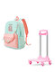 16.5” School Backpack w/ 4-Wheel Trolley–Lightweight Laptop School Bag Set, Purfect Dreams Pink - 7