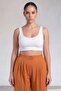 Women's Tile Summer Pants with Elastic Waist and Cuffs and Stone Detail - 3