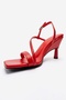 Jolene Red Skin Women's Heeled Shoes - 6