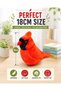 Red Cardinal Plush 18cm Soft Bird Stuffed Animal Toy Bright Red Cardinal Plushie Cute Wildlife Bird Doll Decorative Nature Gift for Kids Boys Girls Bird Lovers Home Décor Toy - 3