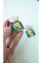 Olive Gold Dangle Green Earrings - 2