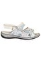 26Y Nbl10 White Women's Genuine Leather Daily Sandals - 2