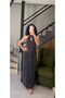 Halter Neck Modal Maxi Dress with Window Detail - 3