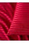 Cotton Satin Striped Elastic Sheet Double Duvet Cover Set - 4