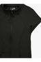 Slim Fit Stand Collar Sports Vest with Zipper and Stitching Detail - 5