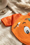Liquid-Proof Long Sleeve Baby Bib - Set of 2 6-24 Months Apple and Orange Patterned Blw Compatible Ye - 5