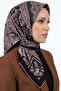 Women's Black Dusty Rose Ethnic Pattern Organic Cotton Soft Scarf
