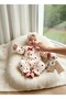 Baby Girl Heart Printed Jumpsuit with Side Lacing and Booties
