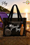 Black Transparent Beach Bag Women's Beach Bag Large Volume M-Plj01 - 7