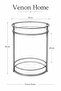 Black | |   Leon 2-Tier Makeup Organizer Metal Cosmetic Organizer Perfume Stand Bathroom Countertop 2-Tier Shelf ✨   Height 25 cm ✨   Diameter 20 cm ✨   20 cm Multi-Purpose Decorative Organizer Stand between 2 Shelves - 7
