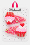 2-Piece Children's Snap Clips with Cupcake Figures – Transparent Glittery Pink Hair Clip Set - 2