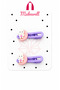 Girl's Colorful Figured Snap Buckle Set of 2 – Cute Bear, Ice Cream, Rainbow and Paw Patterned Side Buckle - 2