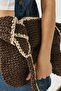 Knot Detail Straw Bag Y9220 Brown - 2