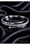 Stainless Steel Silver Stone Cuffed Steel Bracelet